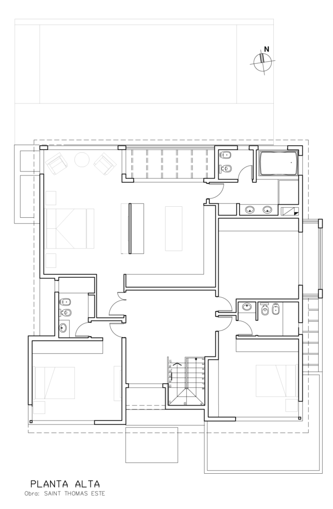 arquitectura plano planta alta st thomas