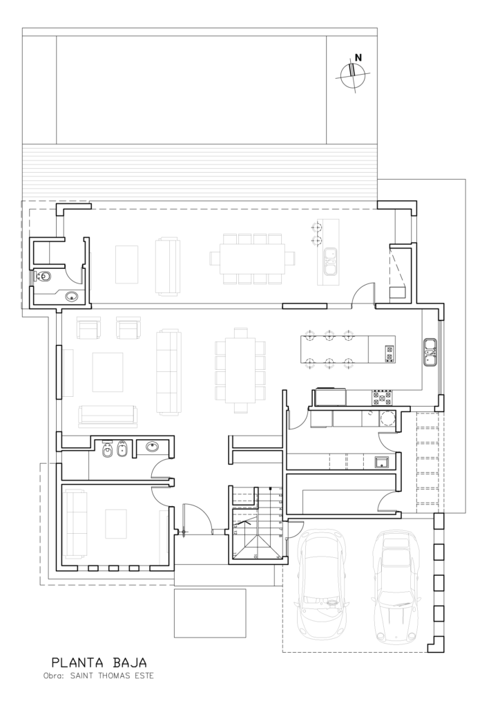 plano arquitectura casa planta baja st thomas este