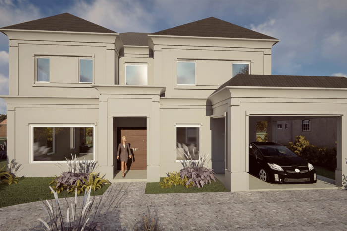 render frente arquitectura country