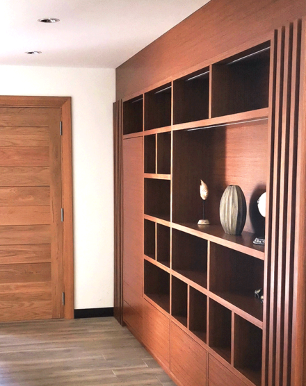 mueble de living moderno de madera