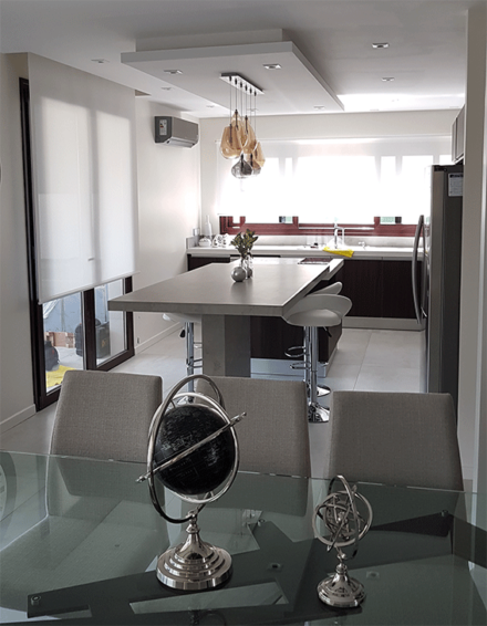 cocina y comedor casa country