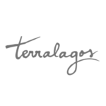 logo terralagos blanco y negro