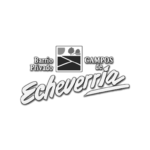 logo campos de echeverria blanco y negro