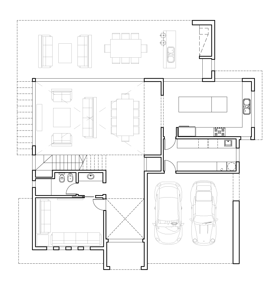 plano planta baja proyecto arquitectura casa country