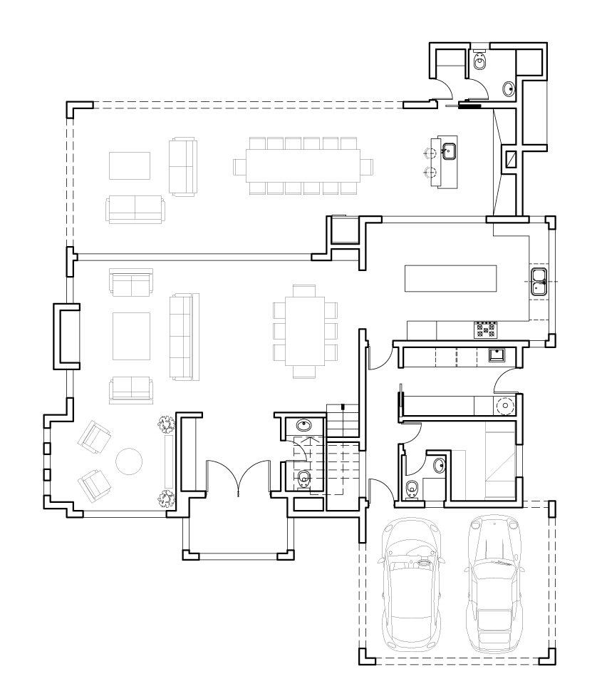 plano arquitectura casa planta baja