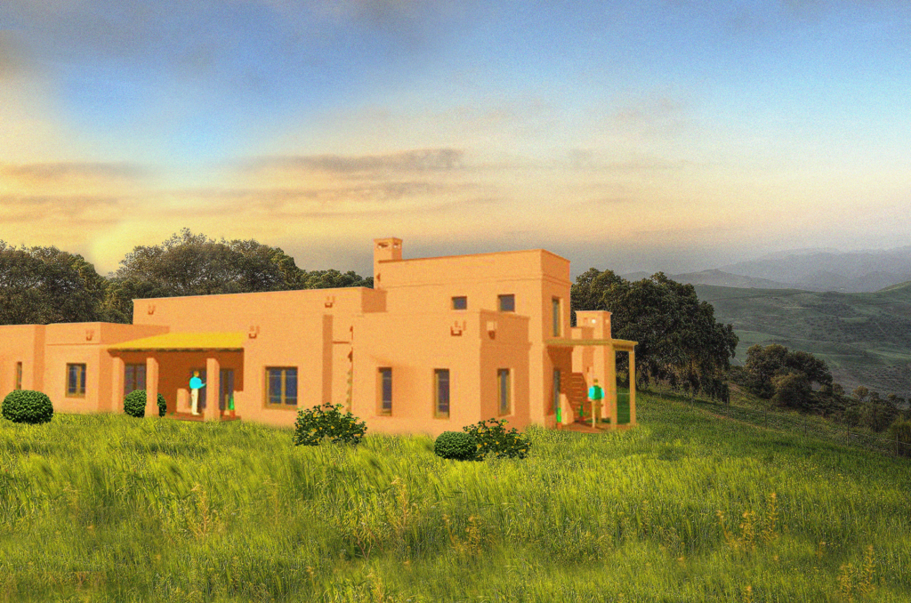 render casa de campo arquitectura