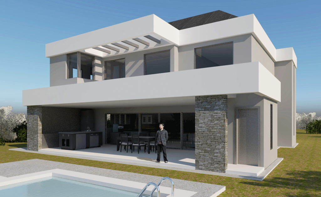 render contrafrente casa st thomas