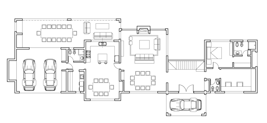 plano planta baja arquitectura casa country